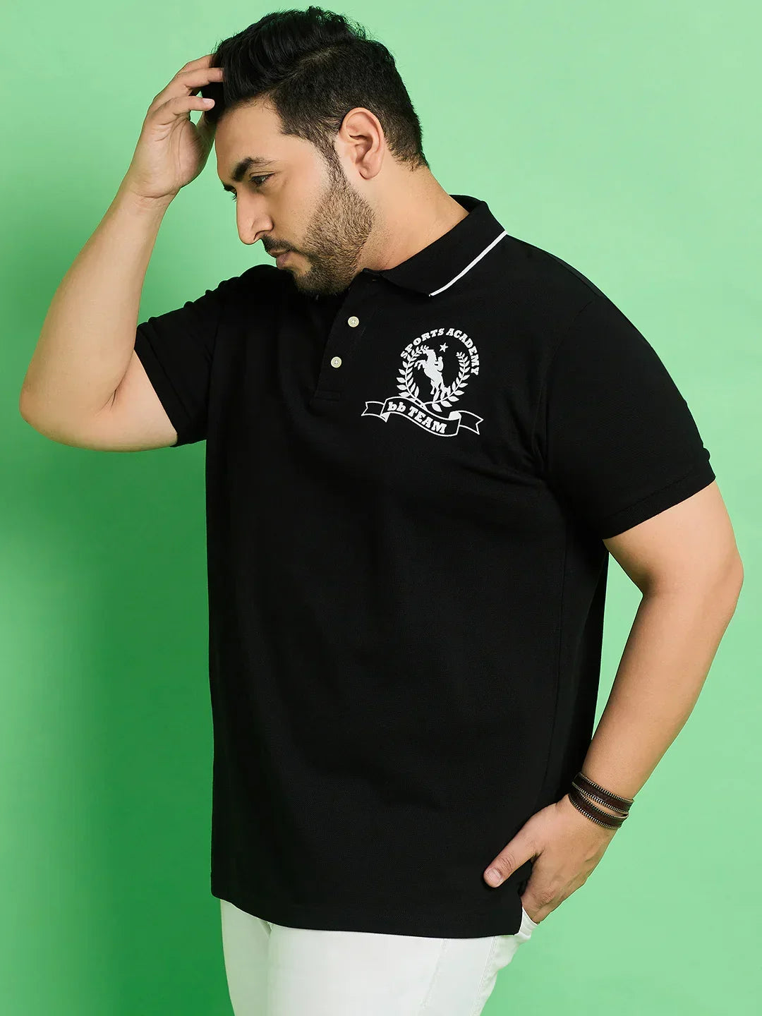 Men Plus Size Nagoya Printed Polo Tshirt - bigbanana