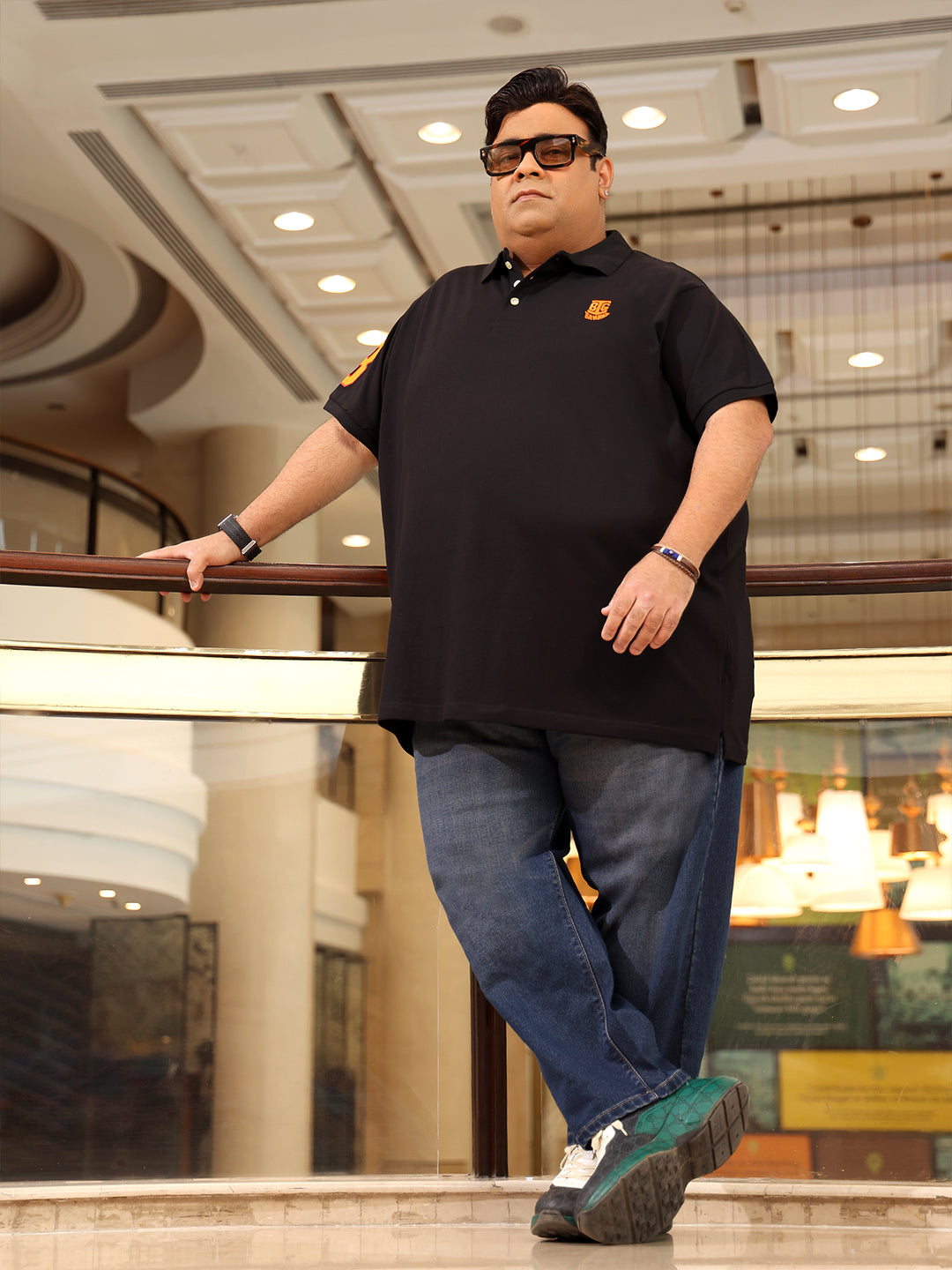 Men Plus Size Tim-B Solid Polo Tshirt - bigbanana