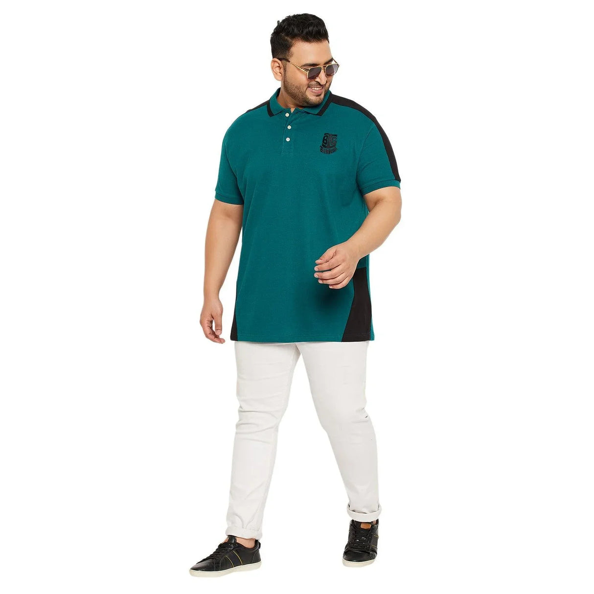 Men Plus Size Nicko Colorblock Polo Tshirt - bigbanana