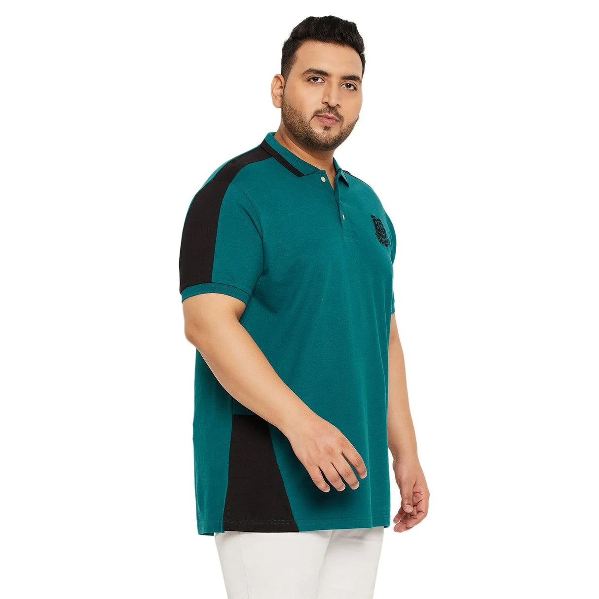 Men Plus Size Nicko Colorblock Polo Tshirt - bigbanana