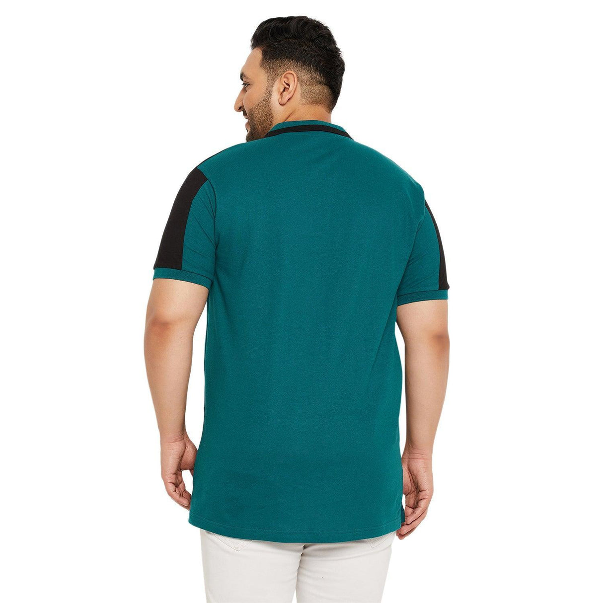 Men Plus Size Nicko Colorblock Polo Tshirt - bigbanana
