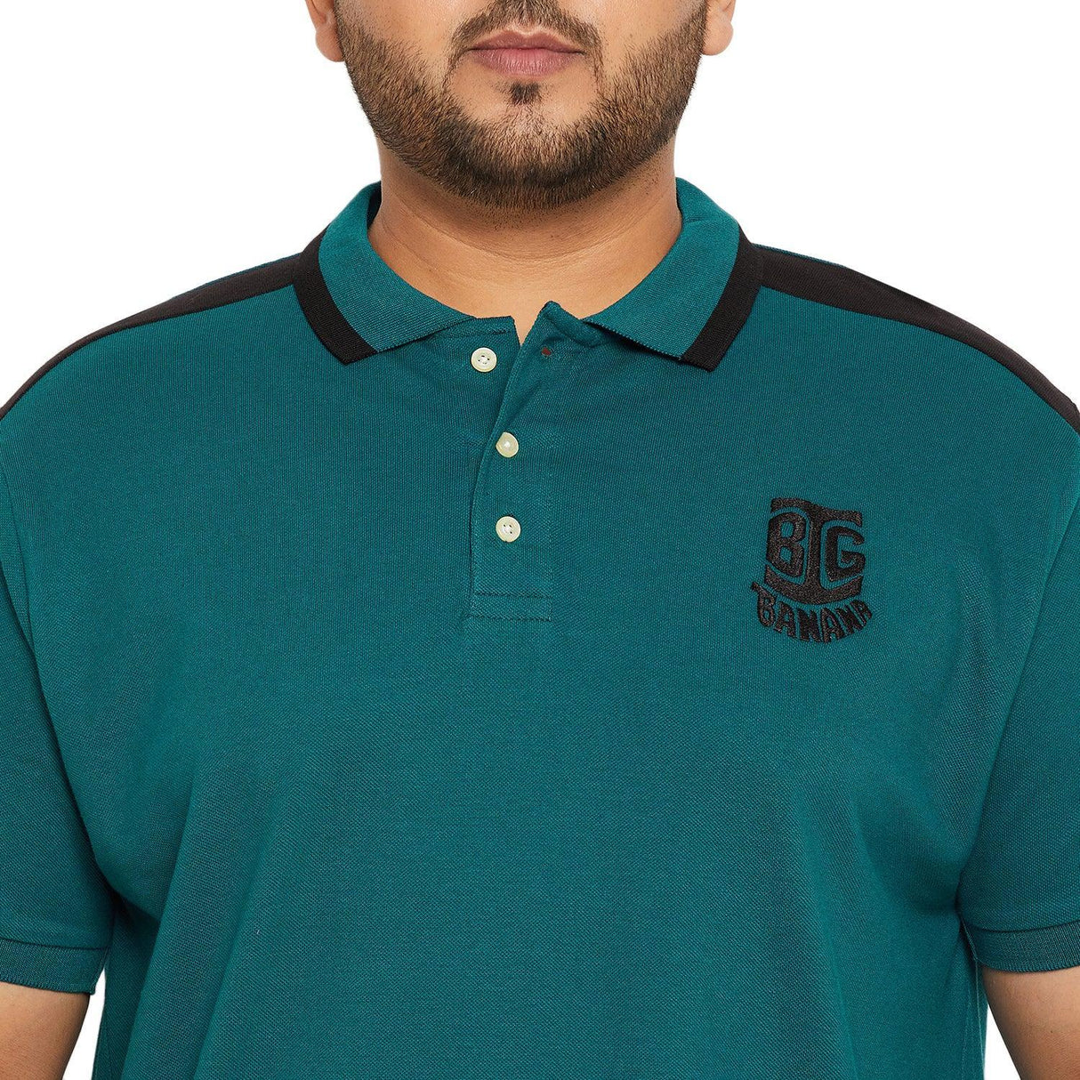Men Plus Size Nicko Colorblock Polo Tshirt - bigbanana