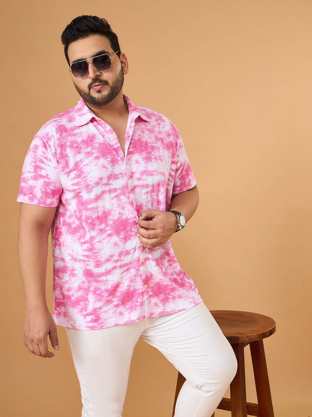 Men Plus Size Nimbus Multicolor Printed Casual Shirt