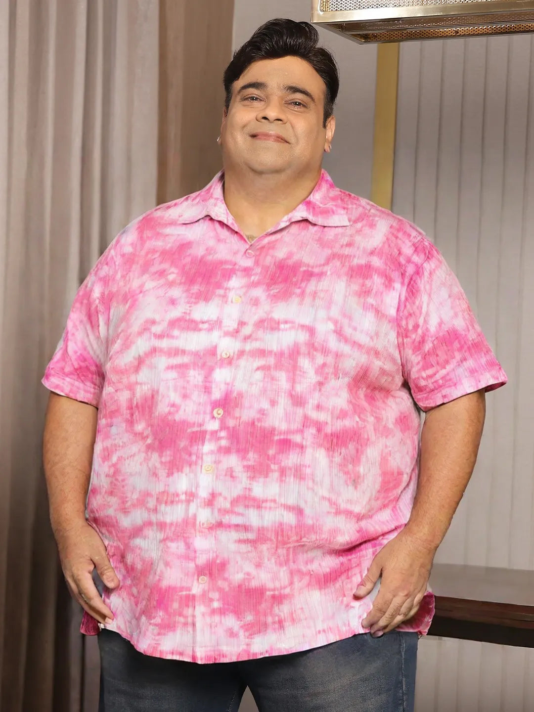 Men Plus Size Nimbus Multicolor Printed Casual Shirt