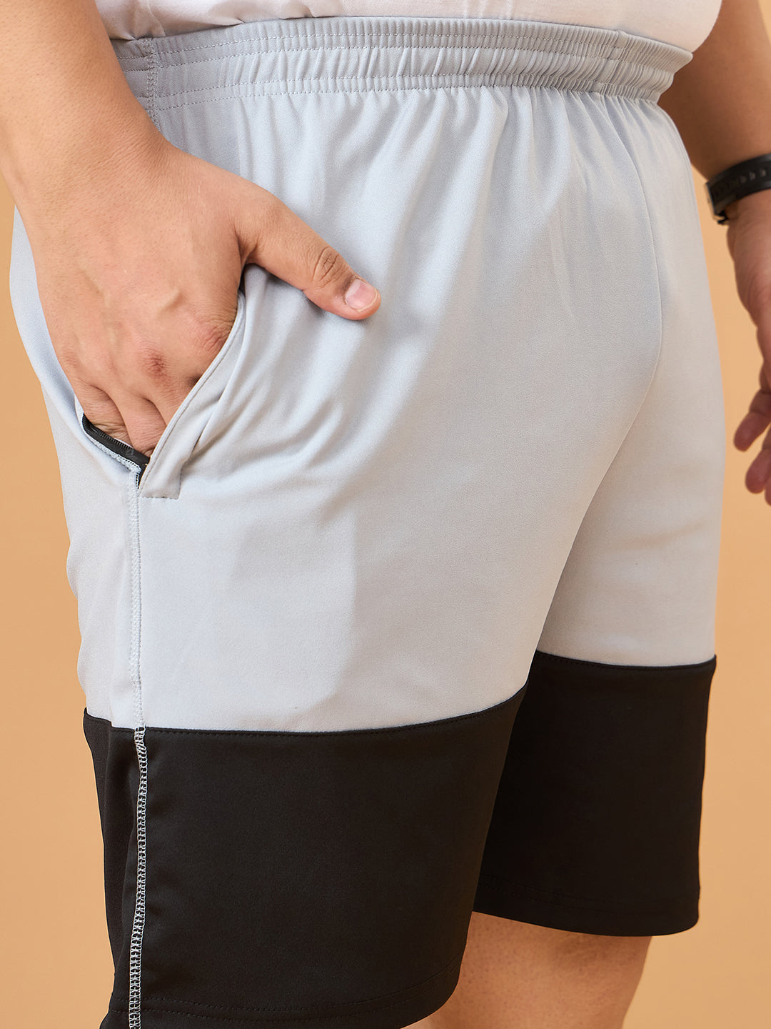 Men Plus Size Noiric Colorblock Shorts
