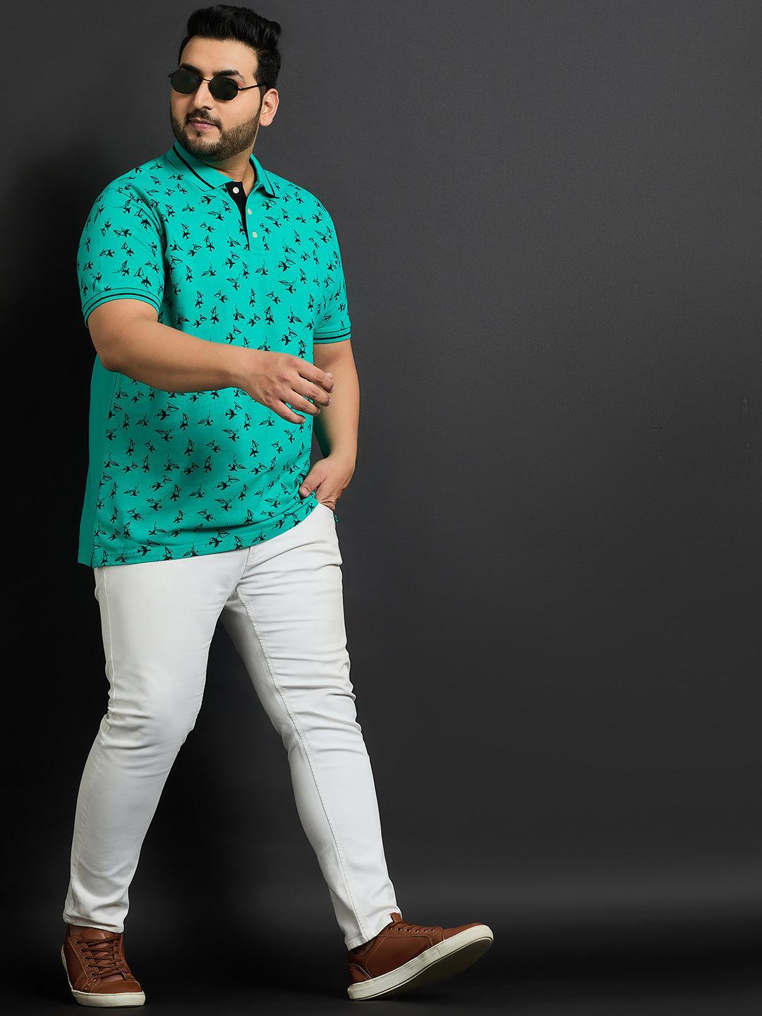 Men Plus Size Ntara Printed Polo Tshirt - bigbanana