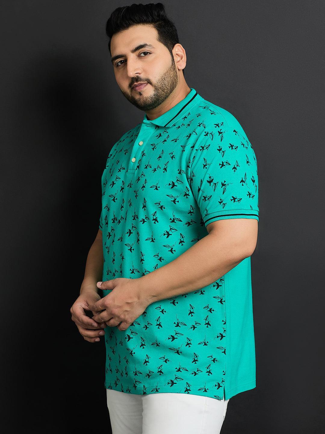 Men Plus Size Ntara Printed Polo Tshirt - bigbanana