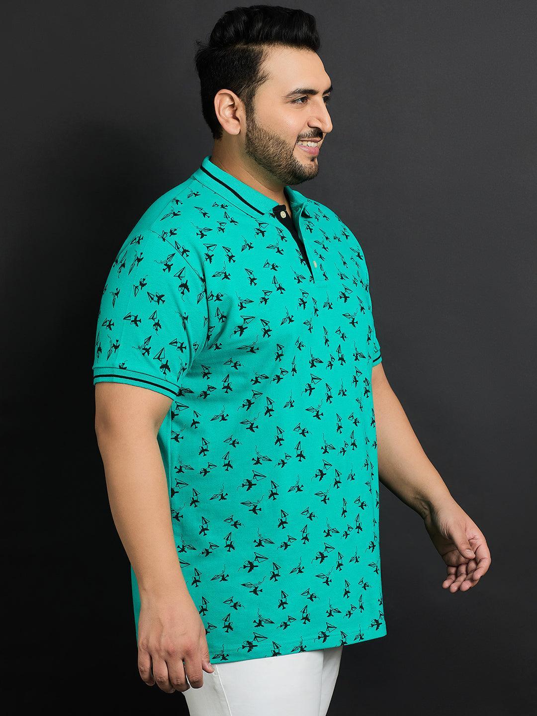 Men Plus Size Ntara Printed Polo Tshirt - bigbanana