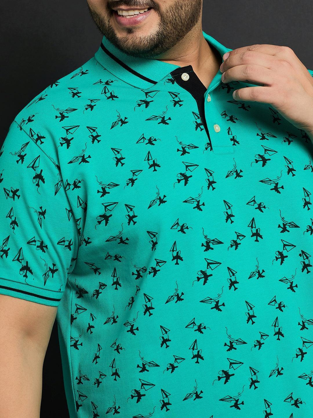 Men Plus Size Ntara Printed Polo Tshirt - bigbanana