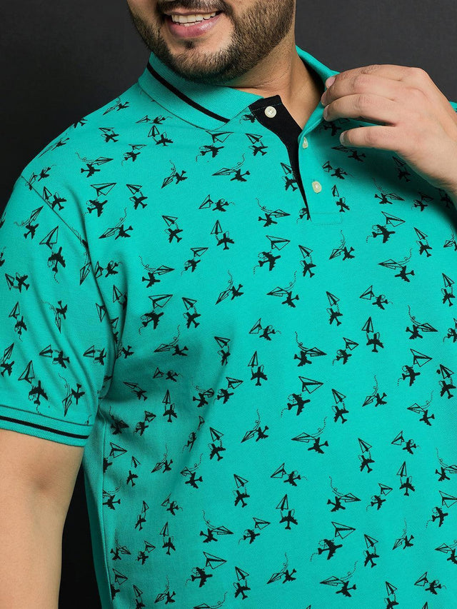 Men Plus Size Ntara Printed Polo Tshirt - bigbanana