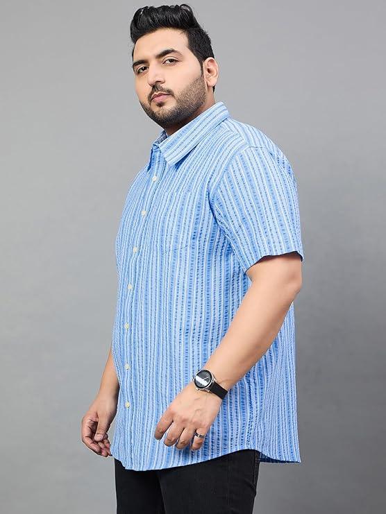 Men Plus Size Odin Striped Shirt - bigbanana