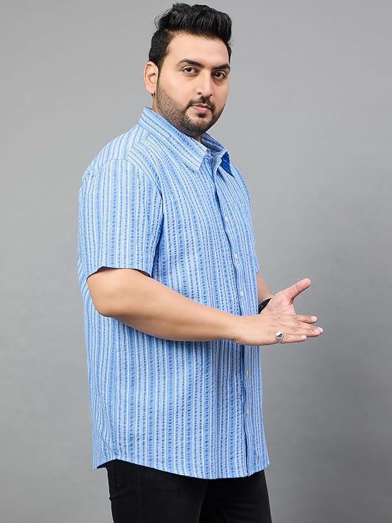 Men Plus Size Odin Striped Shirt - bigbanana