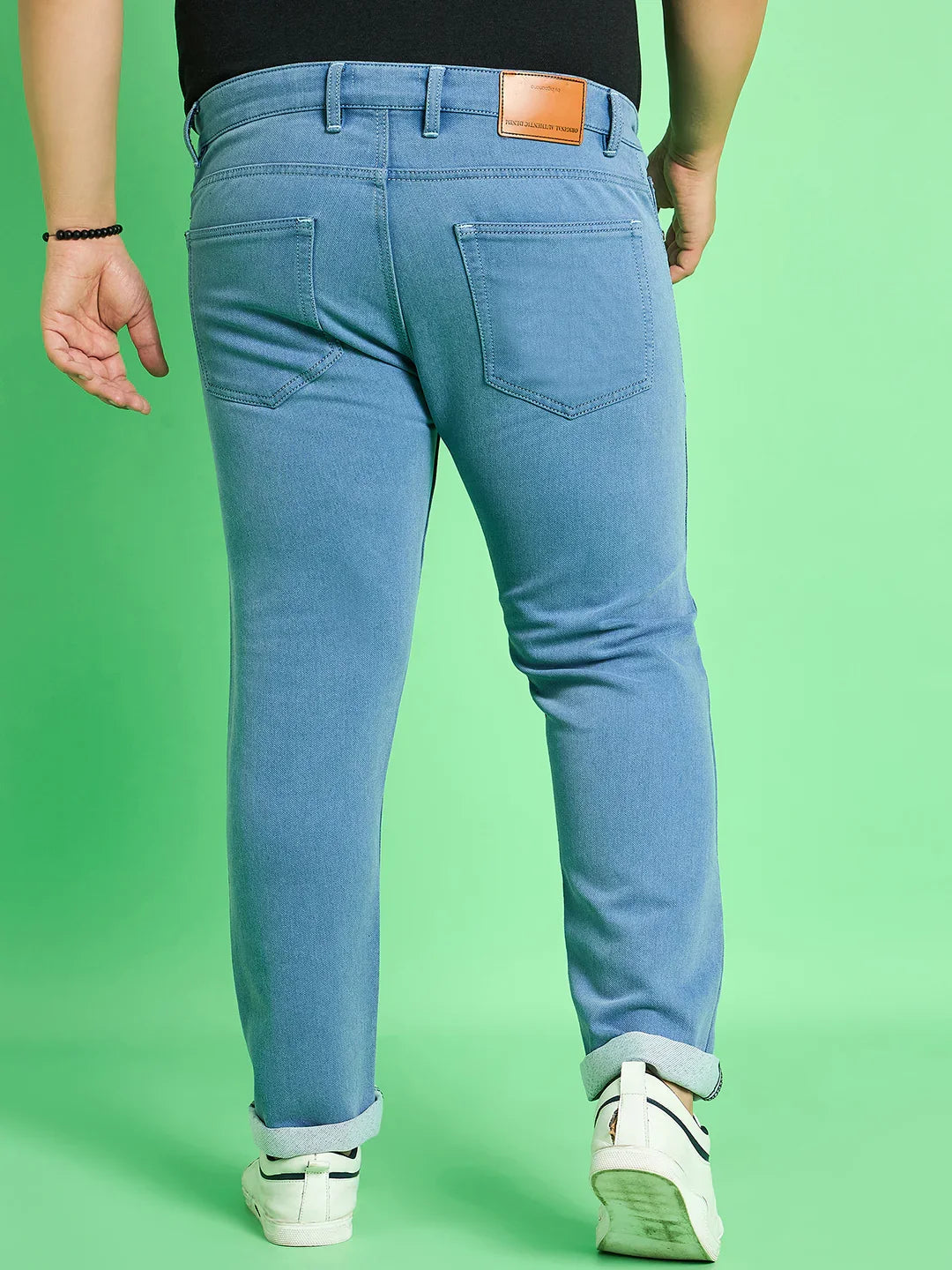 Men Plus Size Kaleb Solid Jeans - bigbanana