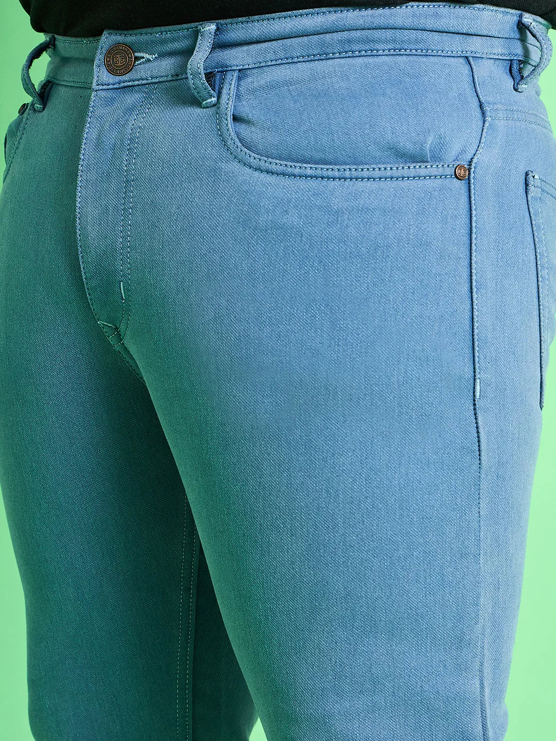 Men Plus Size Kaleb Solid Jeans - bigbanana