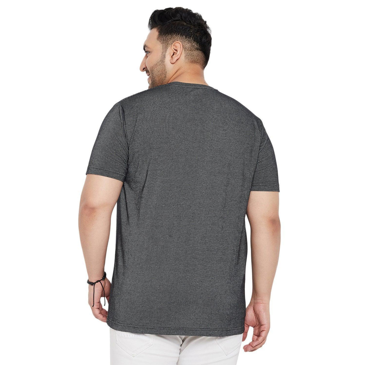 Men Plus Size Osip Textured Round Neck Tshirt - bigbanana