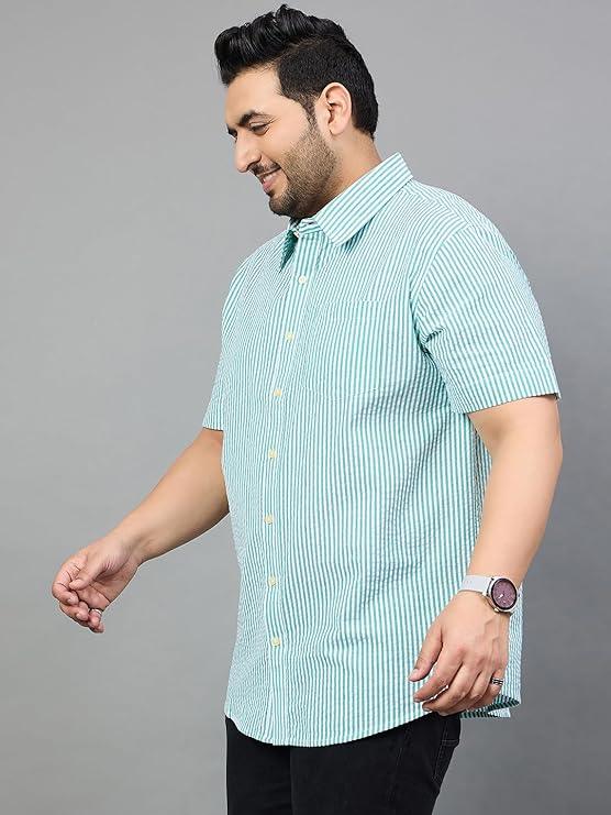 Men Plus Size Otto Striped Shirt - bigbanana