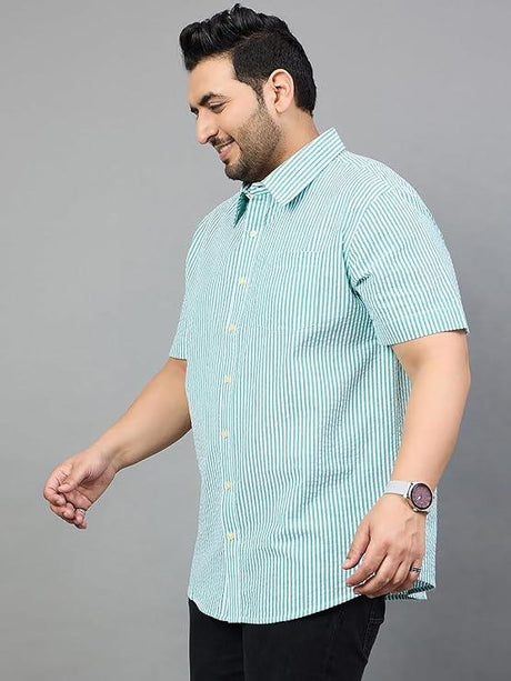 Men Plus Size Otto Striped Shirt - bigbanana