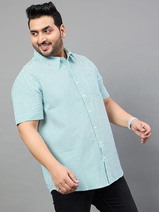 Men Plus Size Otto Striped Shirt - bigbanana