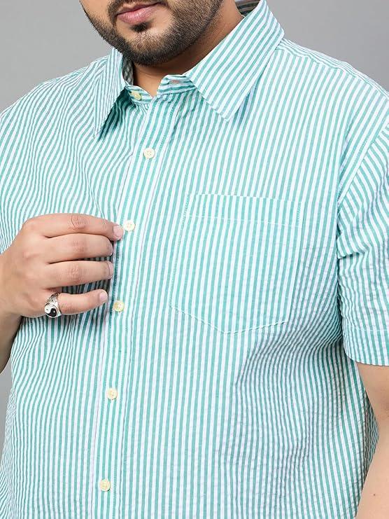 Men Plus Size Otto Striped Shirt - bigbanana