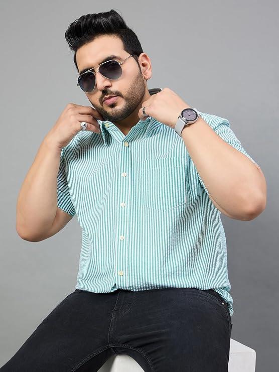 Men Plus Size Otto Striped Shirt - bigbanana