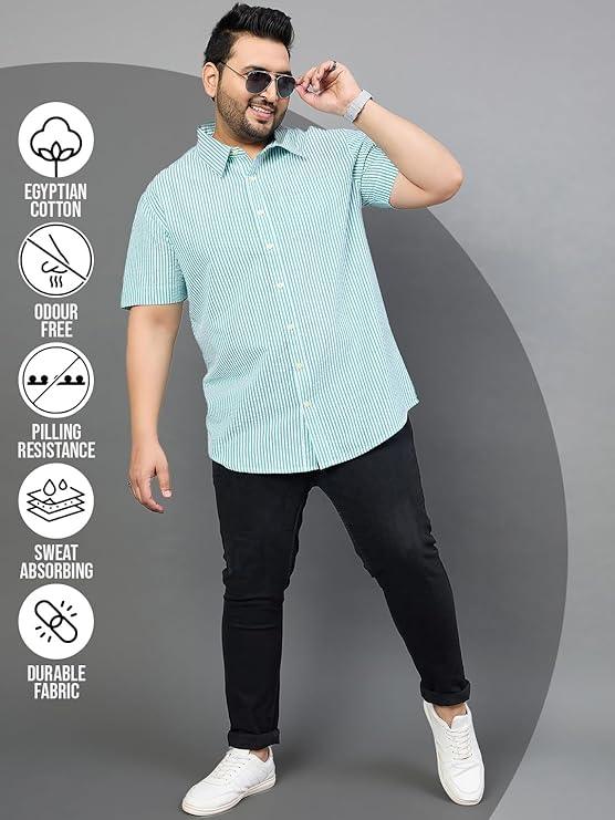Men Plus Size Otto Striped Shirt - bigbanana