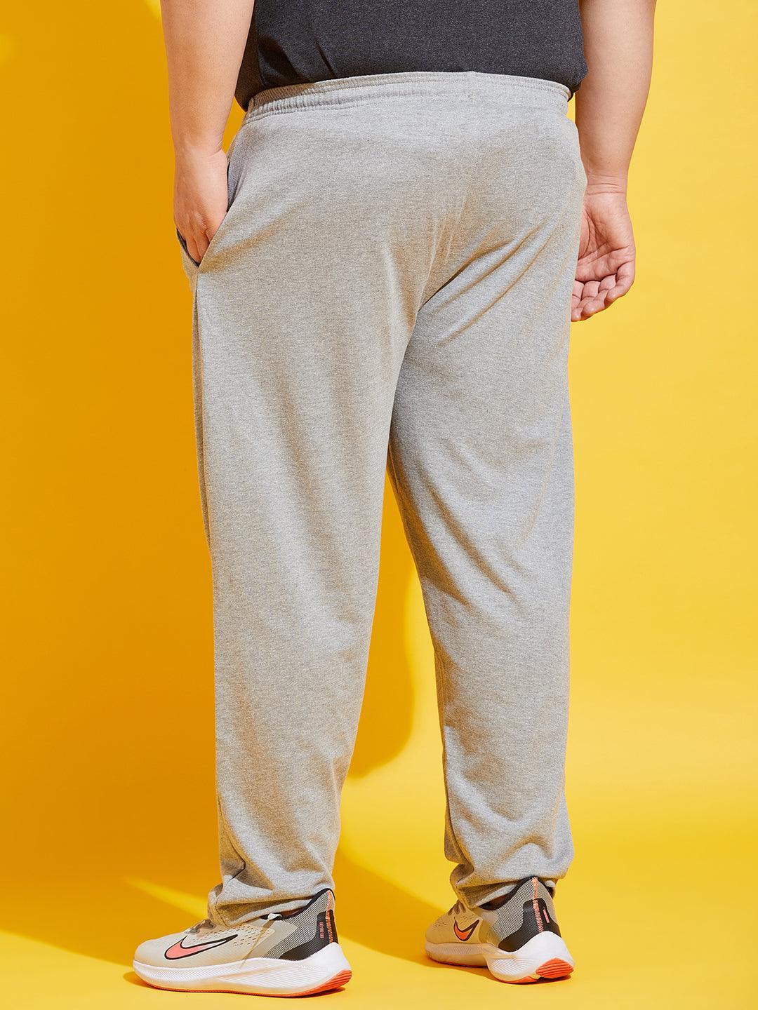 Men Plus Size Oxford-G-10 Solid Trackpant - bigbanana