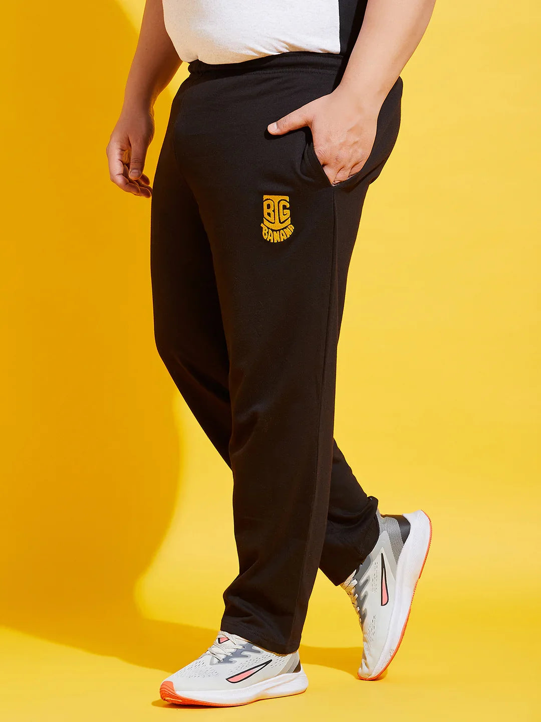 Men Plus Size Oxn-BL Solid Trackpant - bigbanana