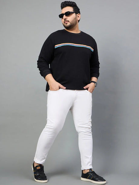 Men Plus Size Ozil Solid Sweatshirt - bigbanana