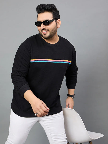 Men Plus Size Ozil Solid Sweatshirt - bigbanana