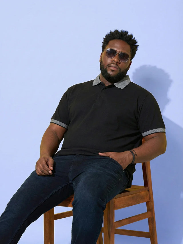 Men Plus Size Pacer Solid Polo Tshirt