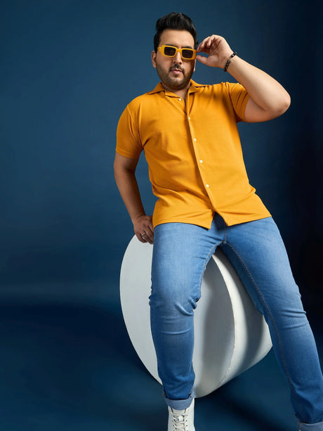 Men Plus Size Pacmo Solid Shirt - bigbanana