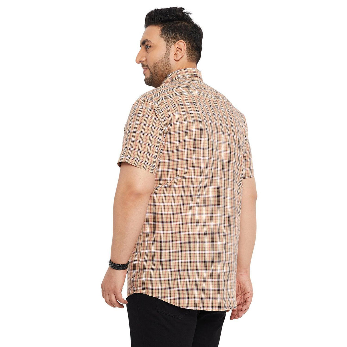 Men Plus Size Para Check Shirt - bigbanana