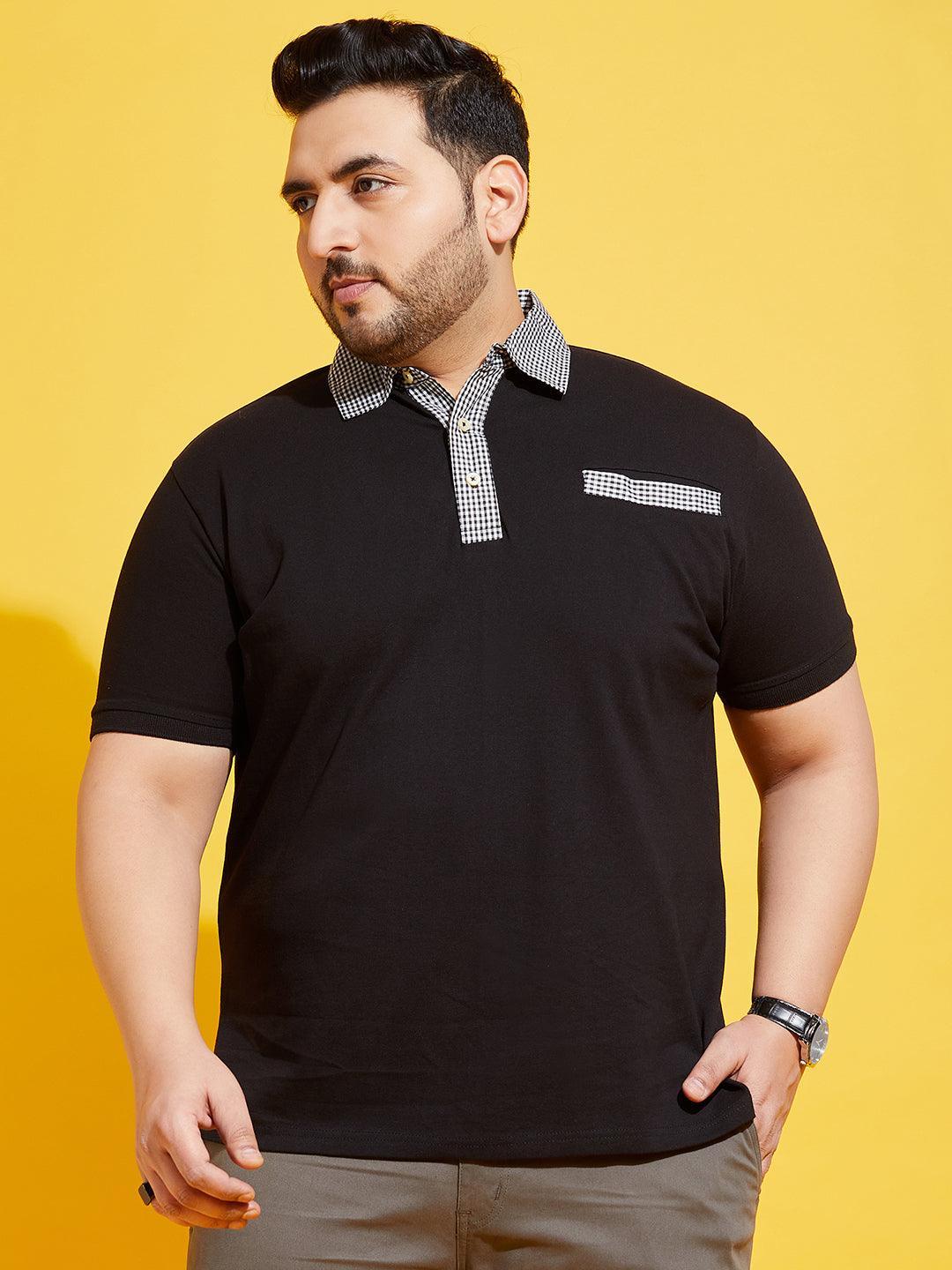 Men Plus Size Pascal-10 Solid Polo Tshirt - bigbanana