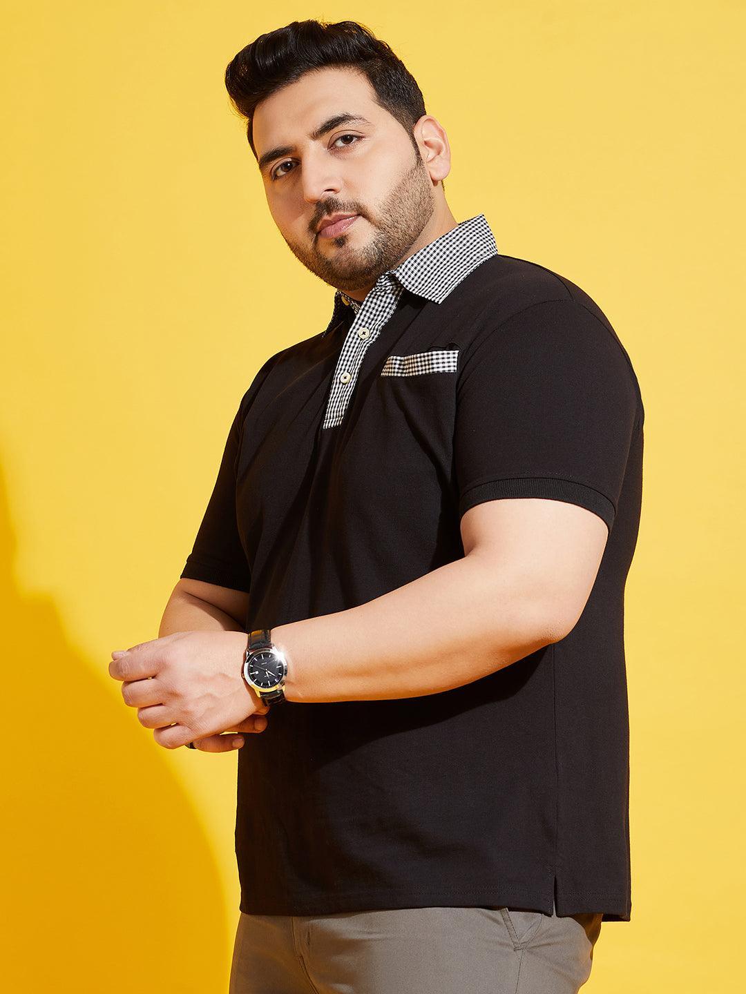 Men Plus Size Pascal-10 Solid Polo Tshirt - bigbanana