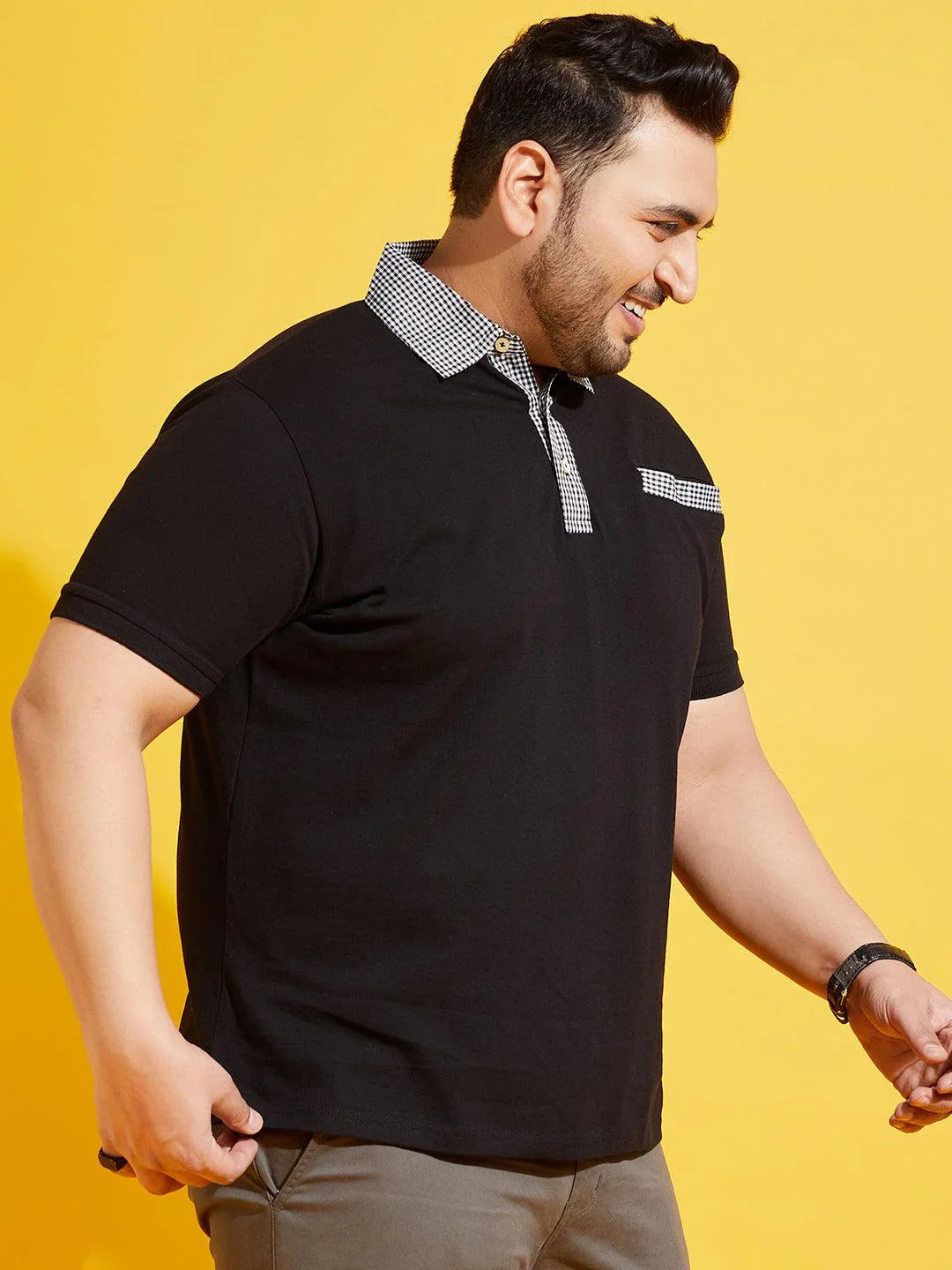 Men Plus Size Pascal-10 Solid Polo Tshirt - bigbanana