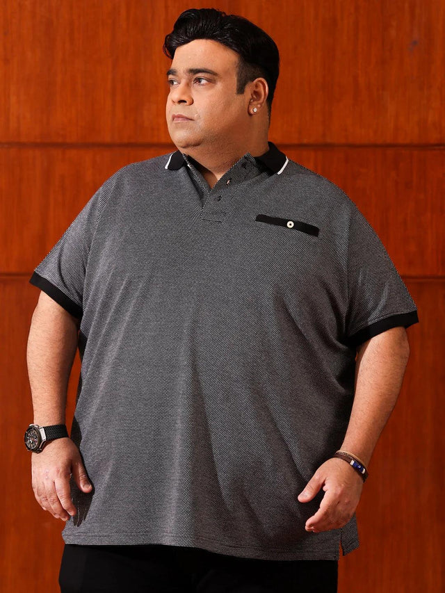 Men Plus Size Paulo Jacquard Polo Tshirt - bigbanana