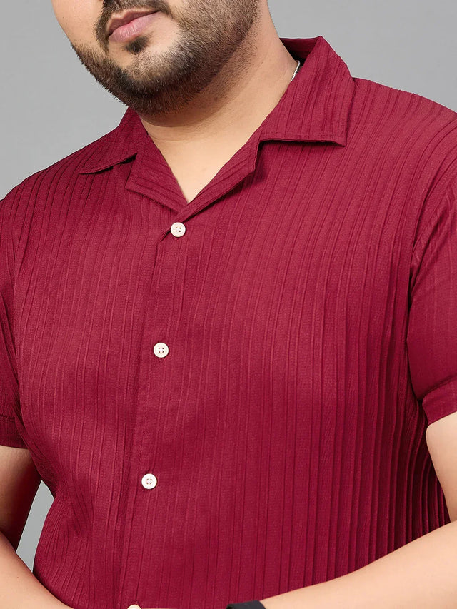 Men Plus Size Pele Solid Shirt - bigbanana