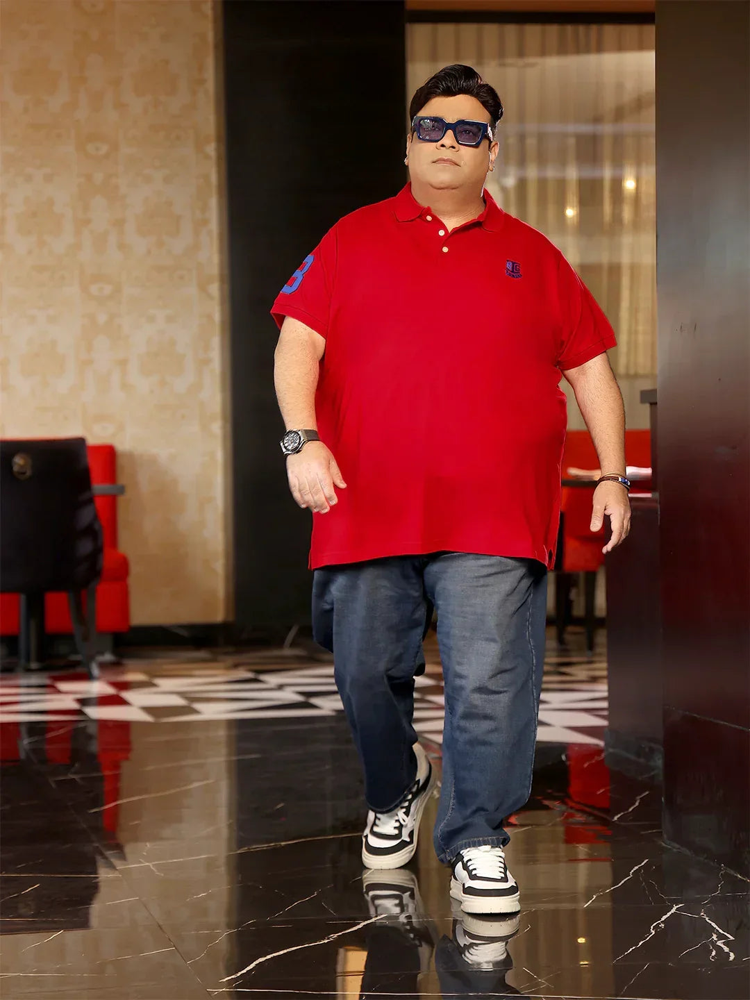 Men Plus Size Tim-R Solid Polo Tshirt - bigbanana