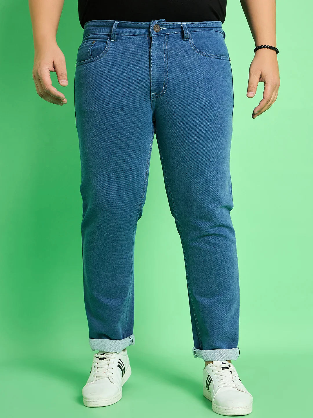 Men Plus Size Jorge Solid Jeans - bigbanana