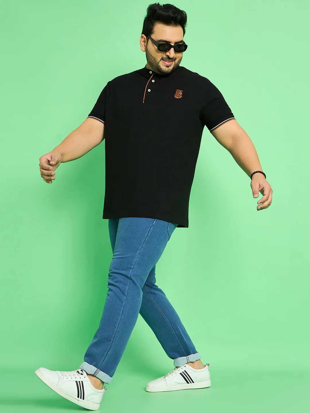 Men Plus Size Jorge Solid Jeans - bigbanana