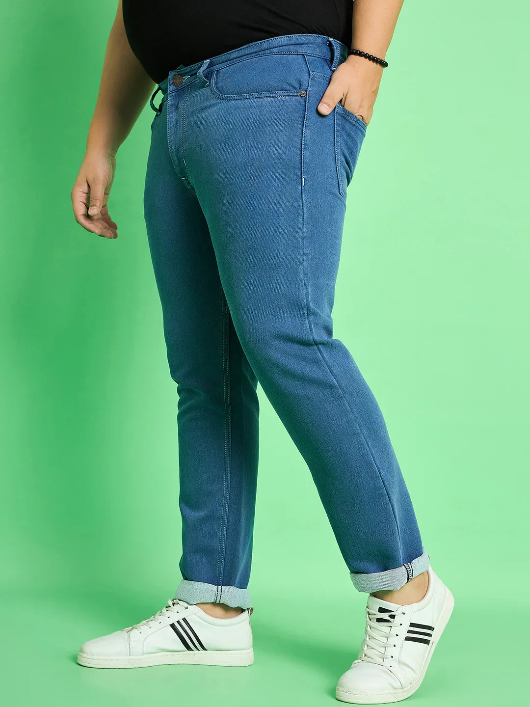 Men Plus Size Jorge Solid Jeans - bigbanana