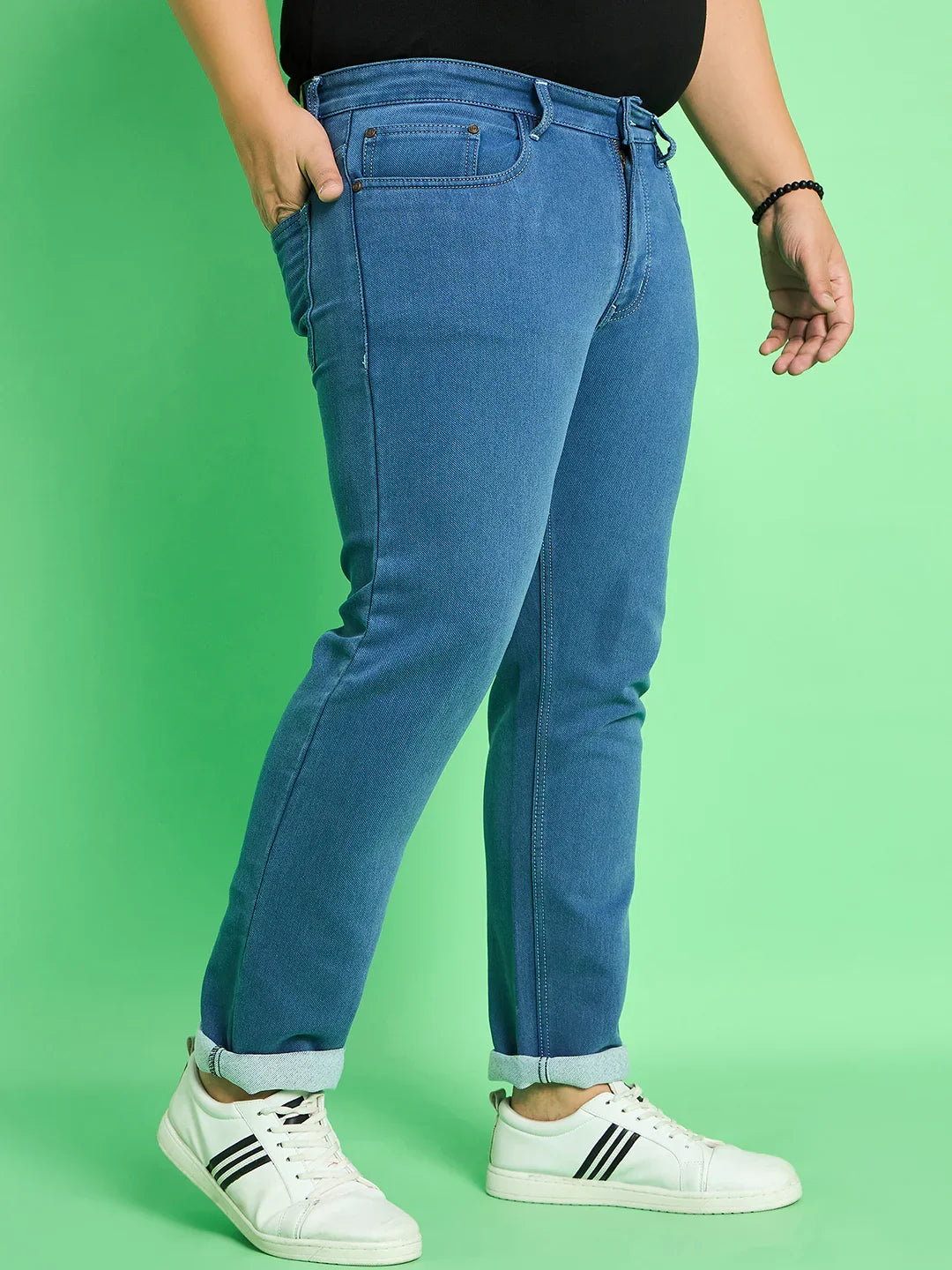 Men Plus Size Jorge Solid Jeans - bigbanana