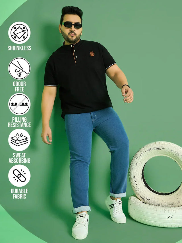 Men Plus Size Jorge Solid Jeans - bigbanana