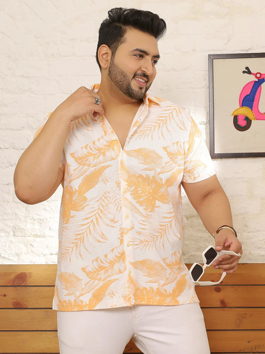Men Plus Size Praveo Multicolor Printed Shirt - bigbanana