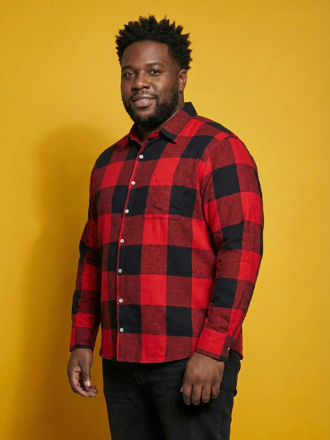 Men Plus Size Pulse Multicolor Checkered Casual Shirt