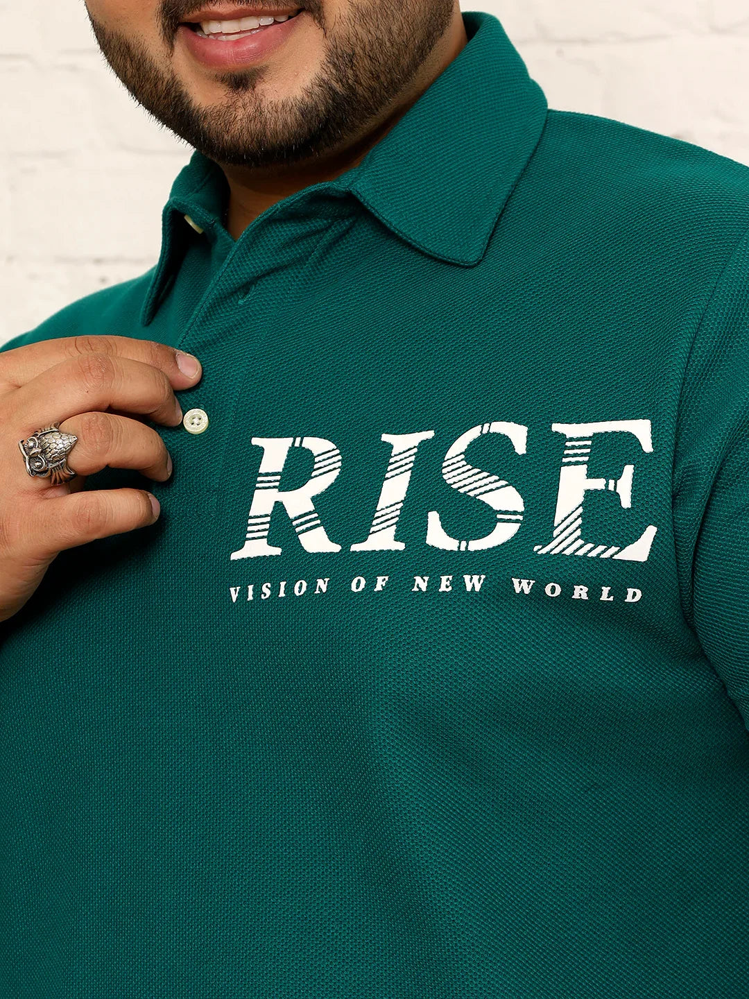 Men Plus Size Quilsa Printed Multi Polo Tshirt - bigbanana