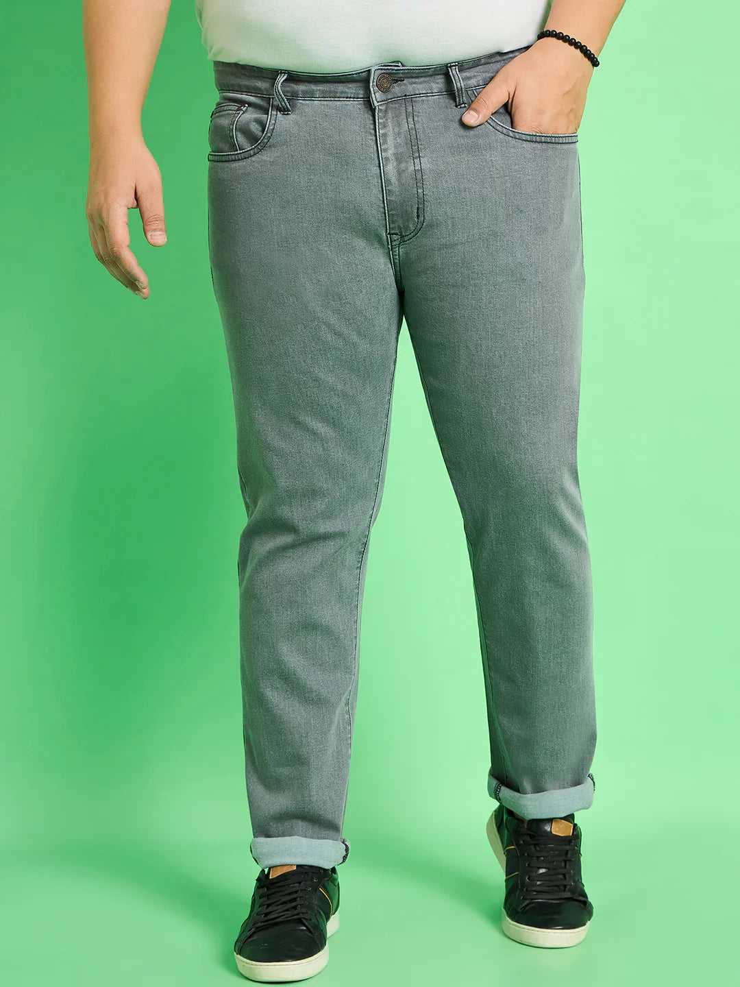 Men Plus Size Cade Solid Jeans - bigbanana