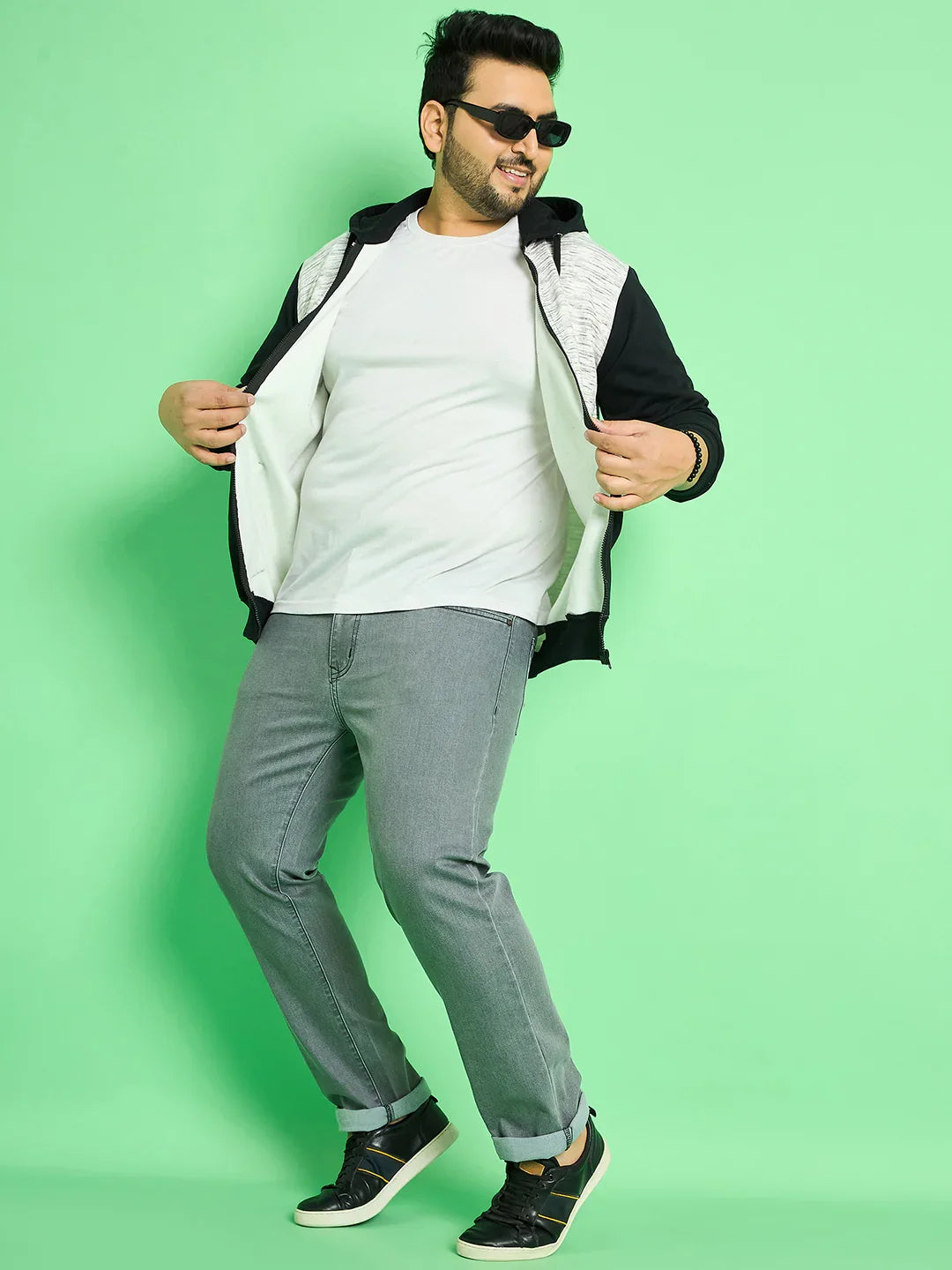 Men Plus Size Cade Solid Jeans - bigbanana