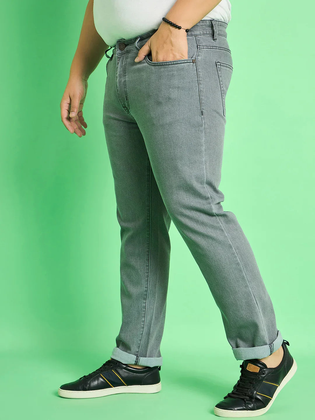 Men Plus Size Cade Solid Jeans - bigbanana