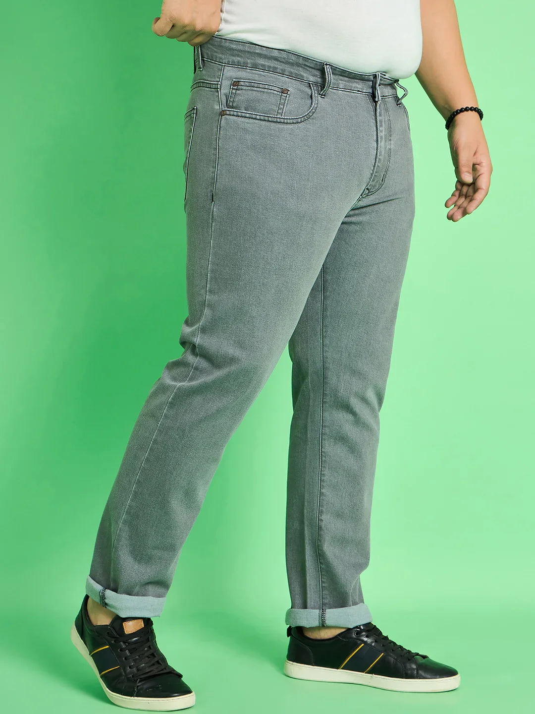 Men Plus Size Cade Solid Jeans - bigbanana